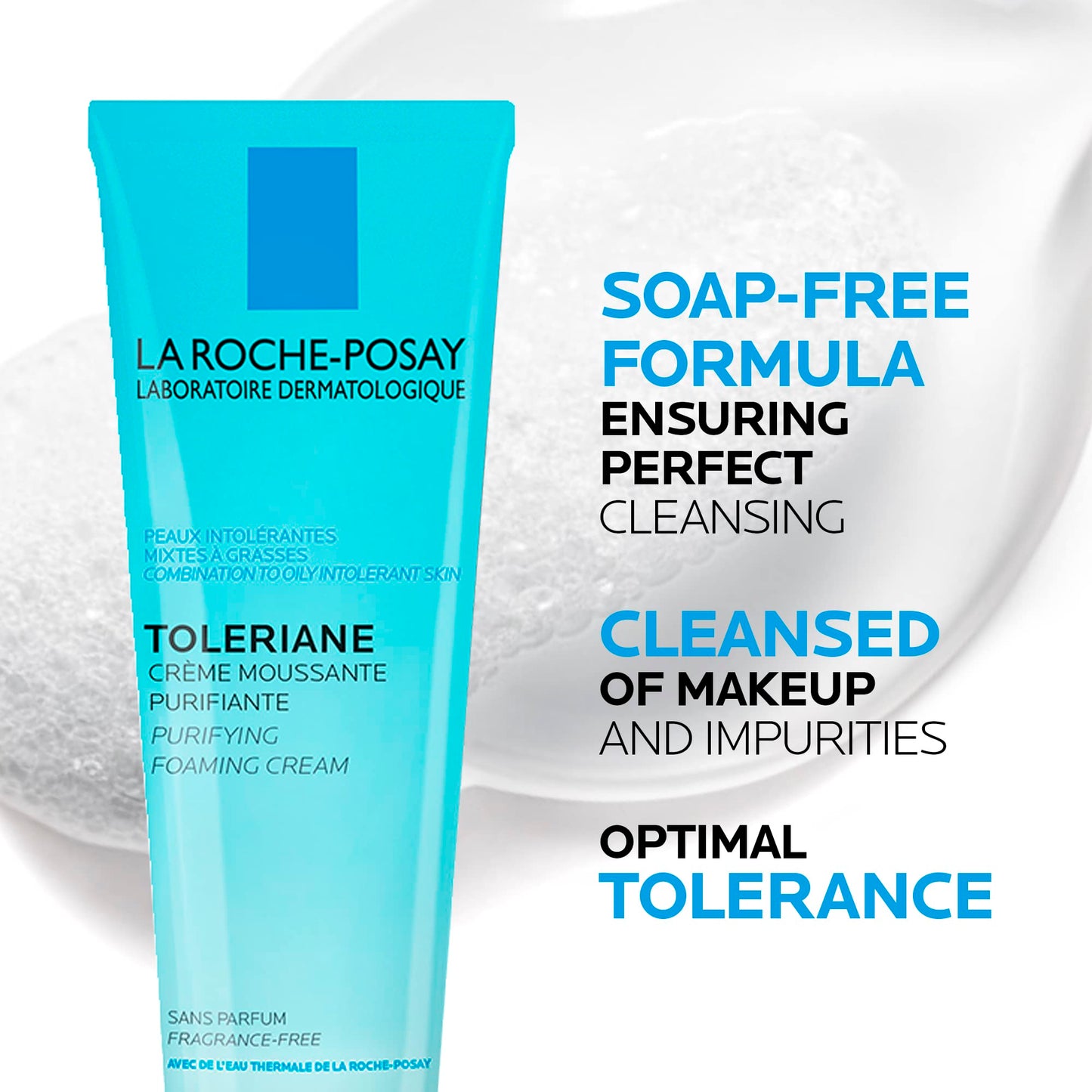 La Roche-Posay Face Cleanser, Toleriane Purifying Foaming Cream for Sensitive Skin with Glycerin, Cleanser and Makeup Remover, Fragrance Free, Preservative Free, Soap Free, Dermatologist Recommended Brand, 125 ML 🍁 All In One Marketplace Canada La Roche-Posay