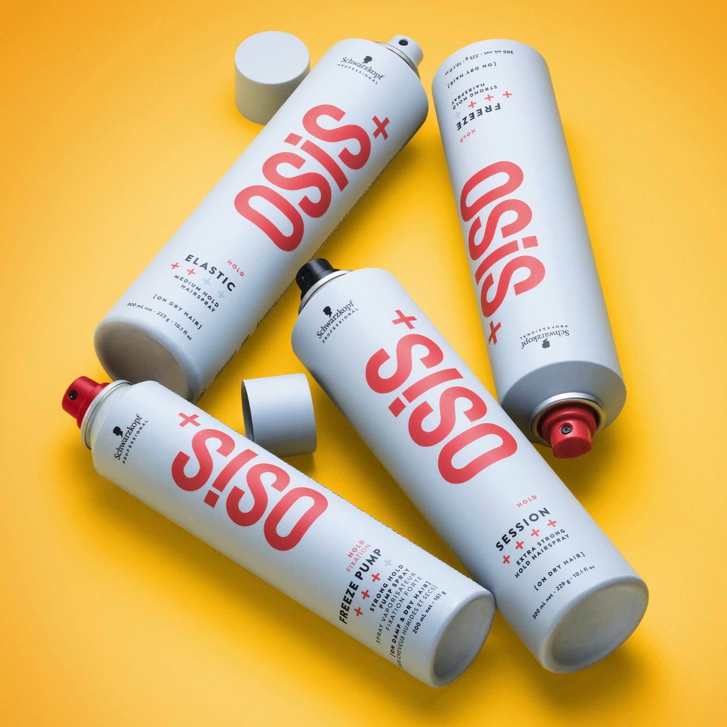 Schwarzkopf OSiS+ Session Extra Strong Hold Hairspray | Long Lasting Hold, Windproof Hold | Easy To Brush Without Flaking | Heat Protection up to 250°C/450°F | For All Hair Types, 300mL - Available at All In One Marketplace Canada