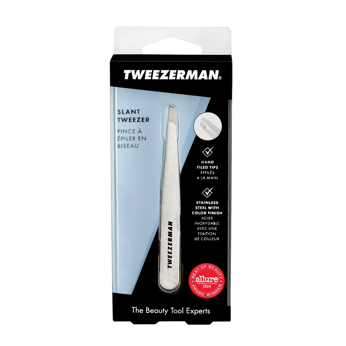 Tweezerman Exclusive Moon Dust Slant Tweezer - Hair Removal Tweezers, Stainless Steel 🍁 All In One Marketplace Canada