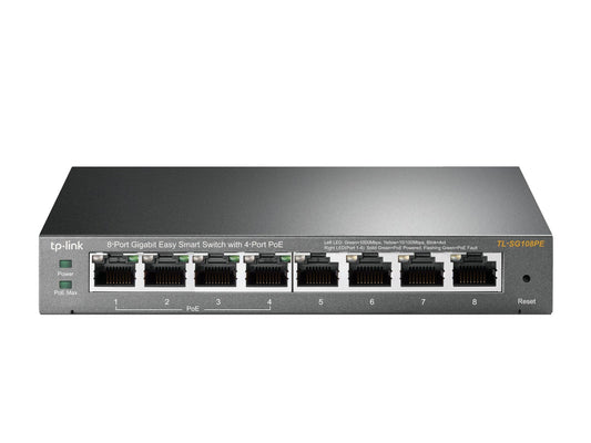 TP-Link 8–Port Gigabit PoE Switch, 4 PoE+ Ports @64W, Easy Smart (TL-SG108PE) 🍁 All In One Marketplace Canada