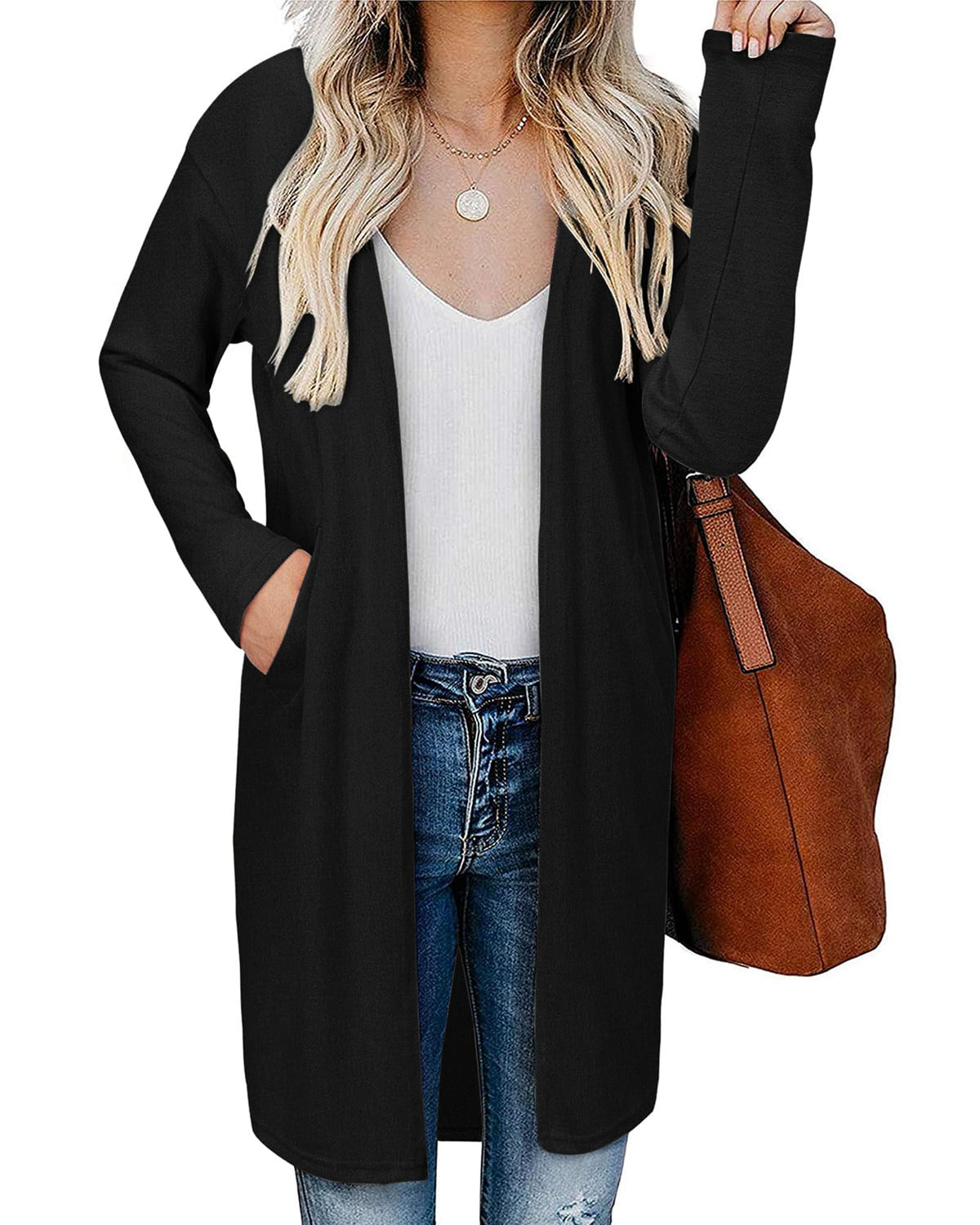 AUSELILY Black Sweater for Women Plus Size Long Cardigans 2026(Black-XL) 🍁 All In One Marketplace Canada