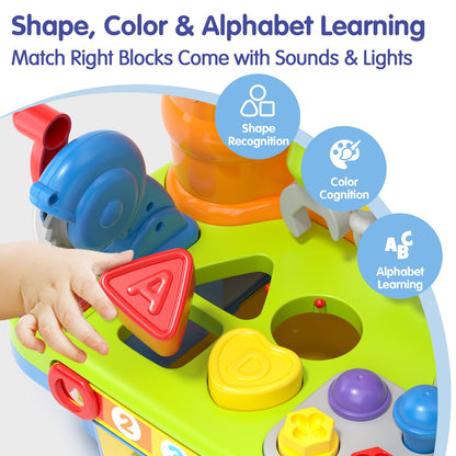 Toys for 1+ Year Old Baby Toys 12-18 Months Development, 9 in 1 Multifunction Music Light Workbench,Baby Boy Girl Toys Toddler Toys 1-2 Year Old Boy Gifts Educational Christmas Basket Stuffers 🍁 All In One Marketplace Canada