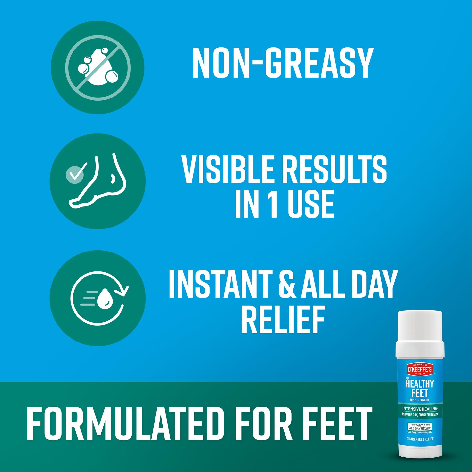 O'Keeffe's Healthy Feet Heel Balm Stick for Dry Cracked Feet & Heels O'Keeffe's