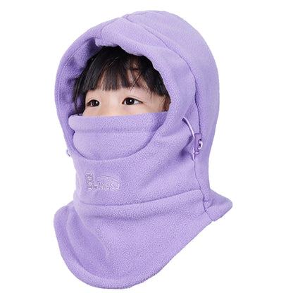 Azarxis Kids Fleece Balaclava Ski Face Scarfare Gaiter Mask Windproof Thicken Winter Hat Neck Warmer for Boys Girls (Light Purple) 🍁 All In One Marketplace Canada