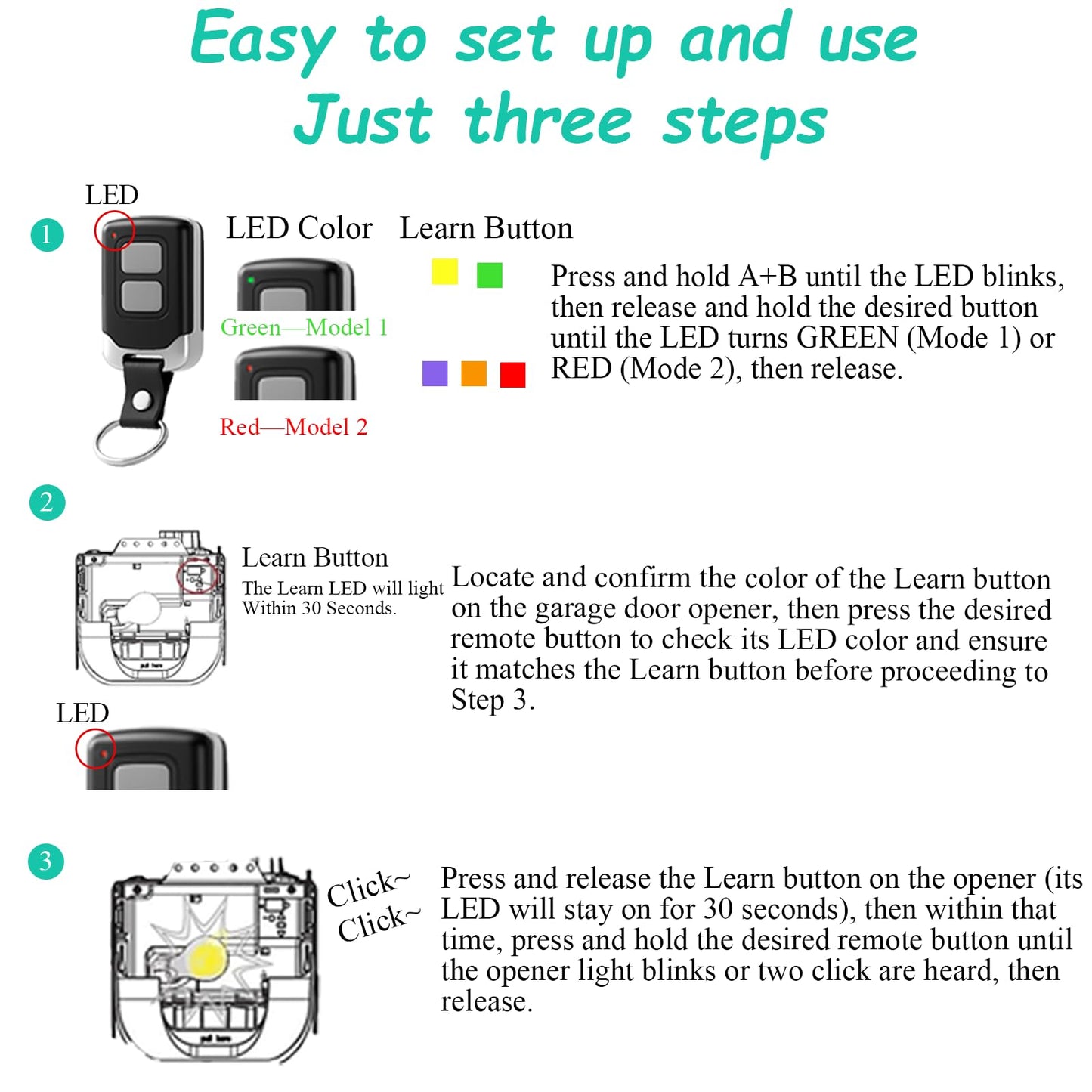 2 for LiftMaster Chamberlain Craftsman Garage Door Opener Remote 893MAX 893LM 971LM 373LM,Keychain - Available at All In One Marketplace Canada