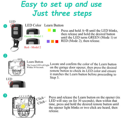 2 for LiftMaster Chamberlain Craftsman Garage Door Opener Remote 893MAX 893LM 971LM 373LM,Keychain - Available at All In One Marketplace Canada
