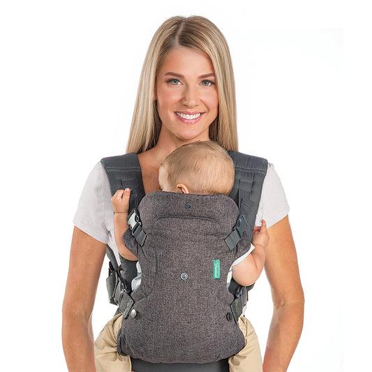 Infantino Flip 4-in-1 Baby Carrier Convertible Ergonomic, Gray