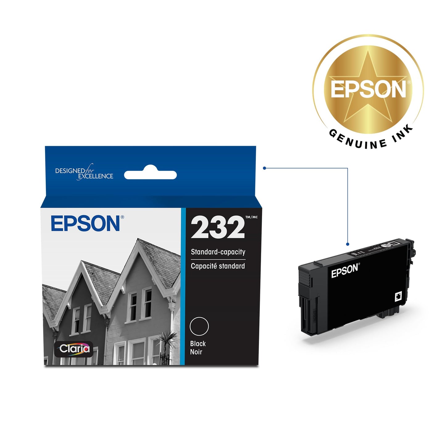 Epson 232 Genuine Standard Capacity Black Ink Cartridge T232120 🍁 All In One Marketplace Canada