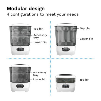 Baby Brezza Bottle Sterilizer and Dryer Advanced – 33% Faster - Largest Capacity Steam Sanitizer - Universal Sterilization Machine for All Bottles + Baby Product Parts - HEPA Air Filter Baby Brezza