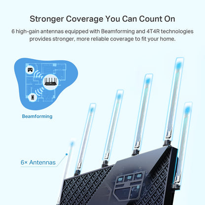 TP-Link AX5400 WiFi 6 Router (Archer AX73) - Dual Band Gigabit Wireless Internet Router, High-Speed AX Router for Streaming, Long Range Coverage TP-Link