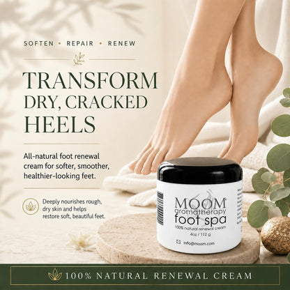 MOOM Foot Spa Cream & Lotion, Cracked Heels Aromatherapy Moisturizer - 4 oz 🍁 All In One Marketplace Canada