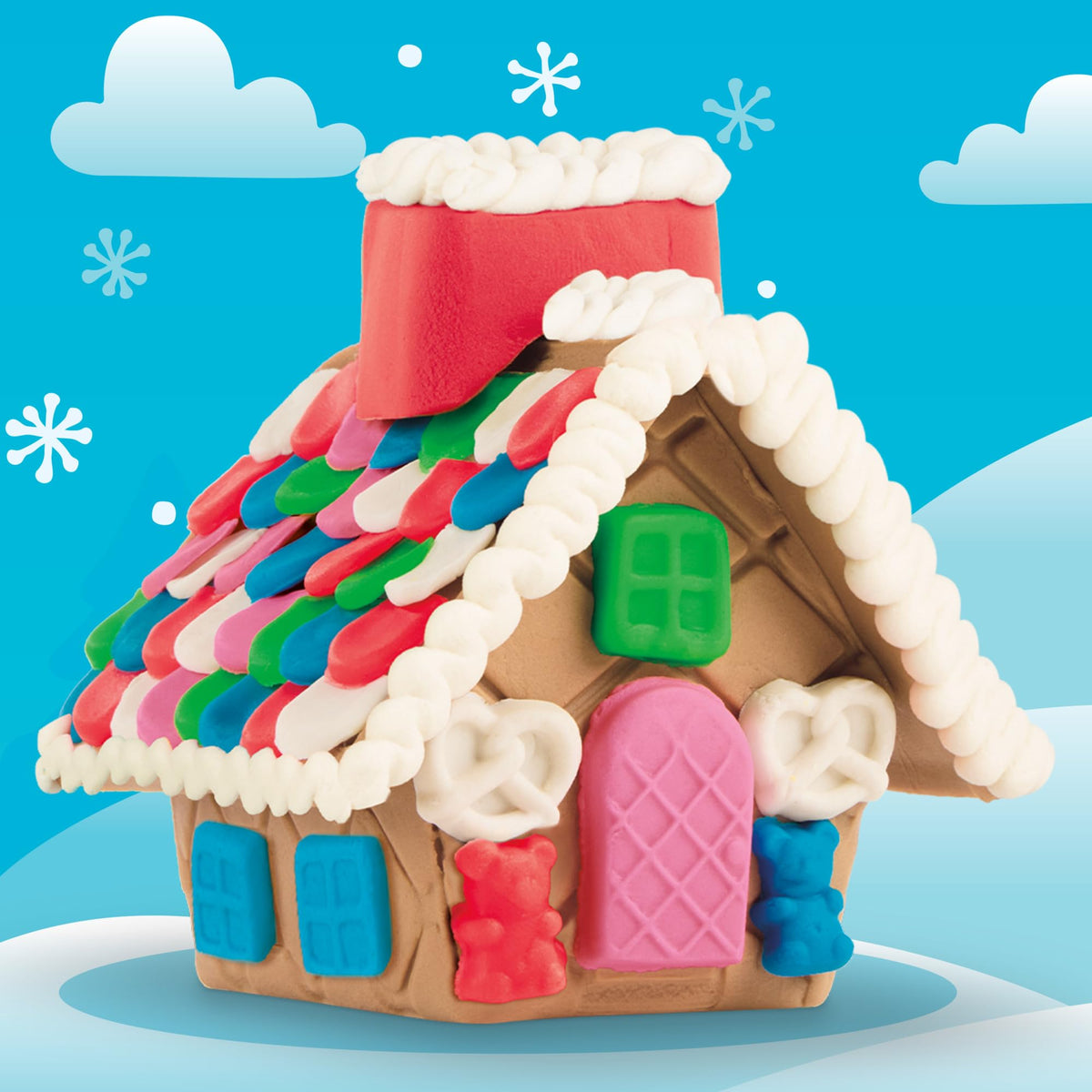 Play-Doh Builder Mini Gingerbread House, Arts & Crafts Toy Building Kit, Multi-Season Set with 8 Play-Doh Cans for Kids Ages 5+ (Amazon Exclusive) 🍁 All In One Marketplace Canada