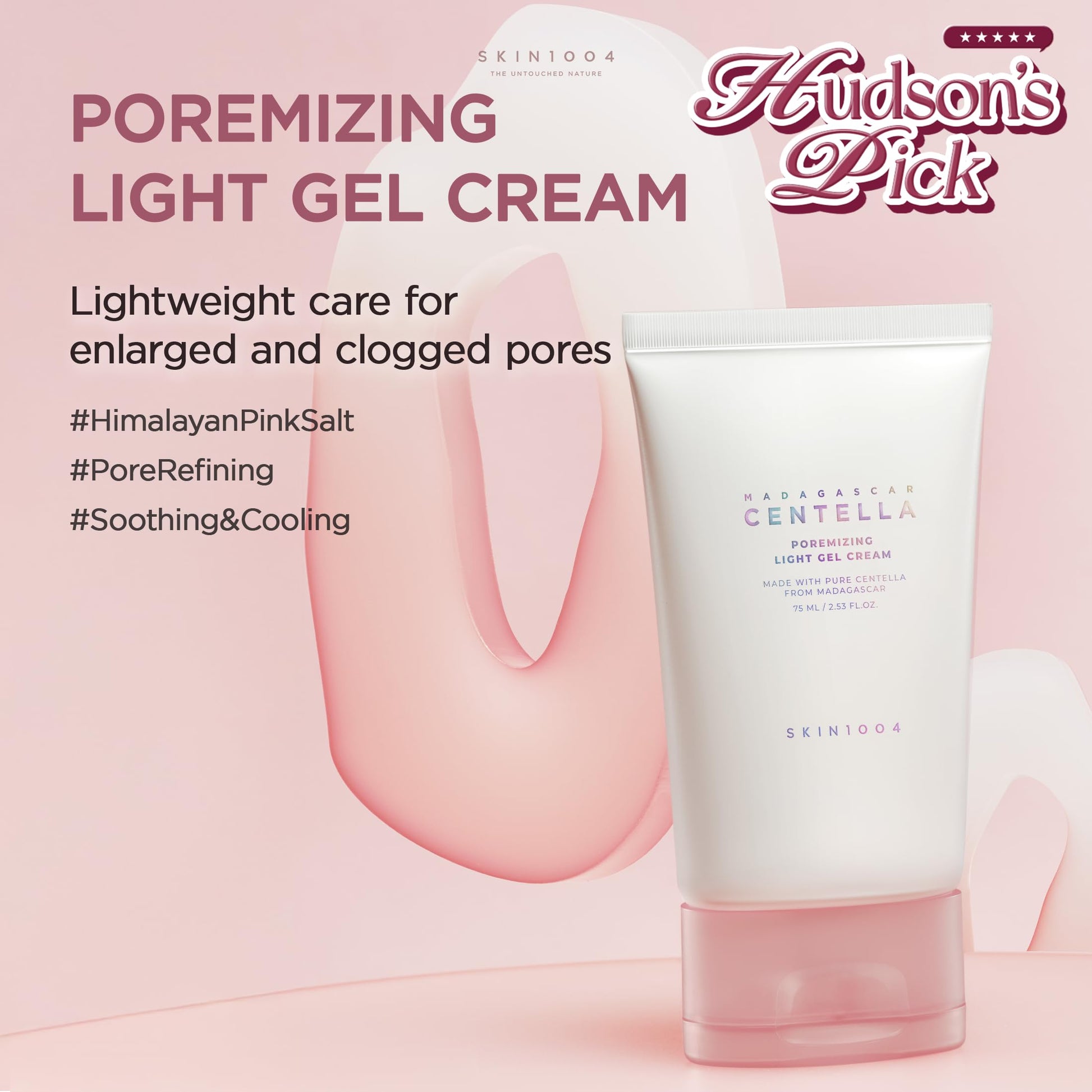 SKIN1004 Madagascar Centella Poremizing Light Gel Cream 2.53 fl.oz (75ml) | Tightens Pores | Soothes Irritated Skin SKIN1004