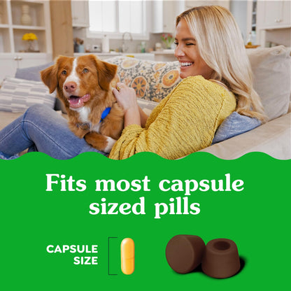 GREENIES Pill Pockets Capsule Size Natural Soft Dog Treats Chicken Flavor, (60 Treats) 15.8oz. Pack
