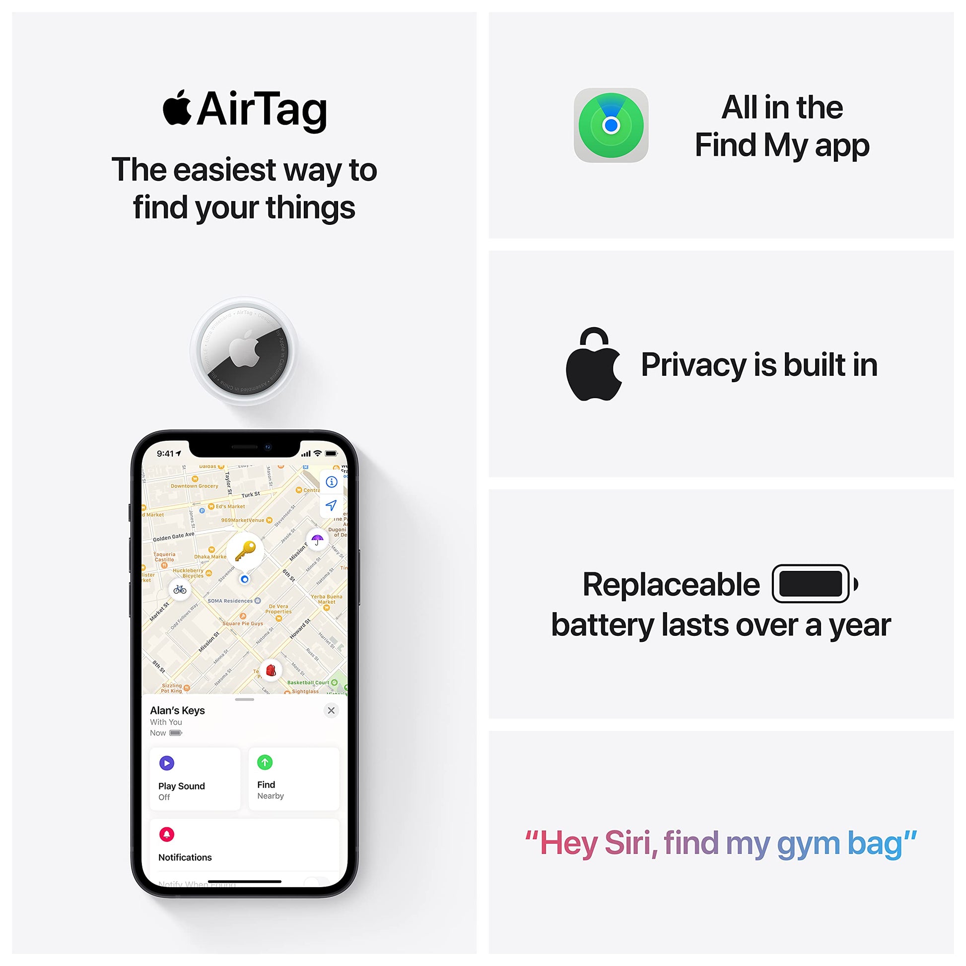 Apple AirTag 4 Pack (1st Generation) - Available at All In One Marketplace Canada