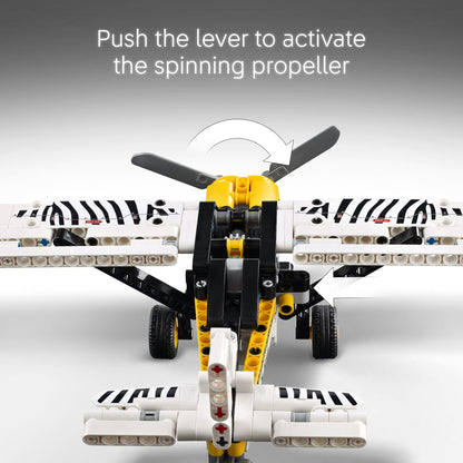 LEGO Technic Bush Plane Toy - Buildable Airplane Toy for Kids, Boys and Girls, Ages 8+ - Model Airplane Gift with Spinning Propeller, 4-Cylinder Piston Engine, and More - 42198 - Available at All In One Marketplace Canada