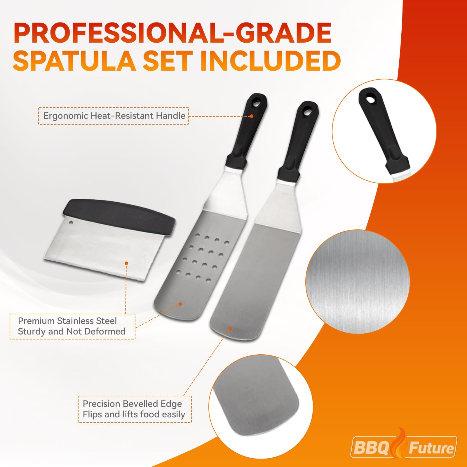 BBQ Future Universal Cast Iron Griddle for Gas Grill with Spatula Set, 23" x 16" Pre-Seasoned Nonstick Griddle Insert Large BBQ Flat Top Plate for All Gas/Electric Grill, Stove Top and More - Available at All In One Marketplace Canada