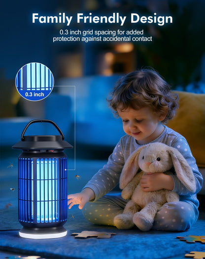 REOGLE 2-in-1 Bug Zapper Indoor Outdoor, 4000V Electric Mosquito Zapper with 365nm UV Light Trap & LED Night Light, Covers 2100 sq ft, Insect Fly Trapper Bug Light for Patio, Garage, Backyard, Porch - Available at All In One Marketplace Canada