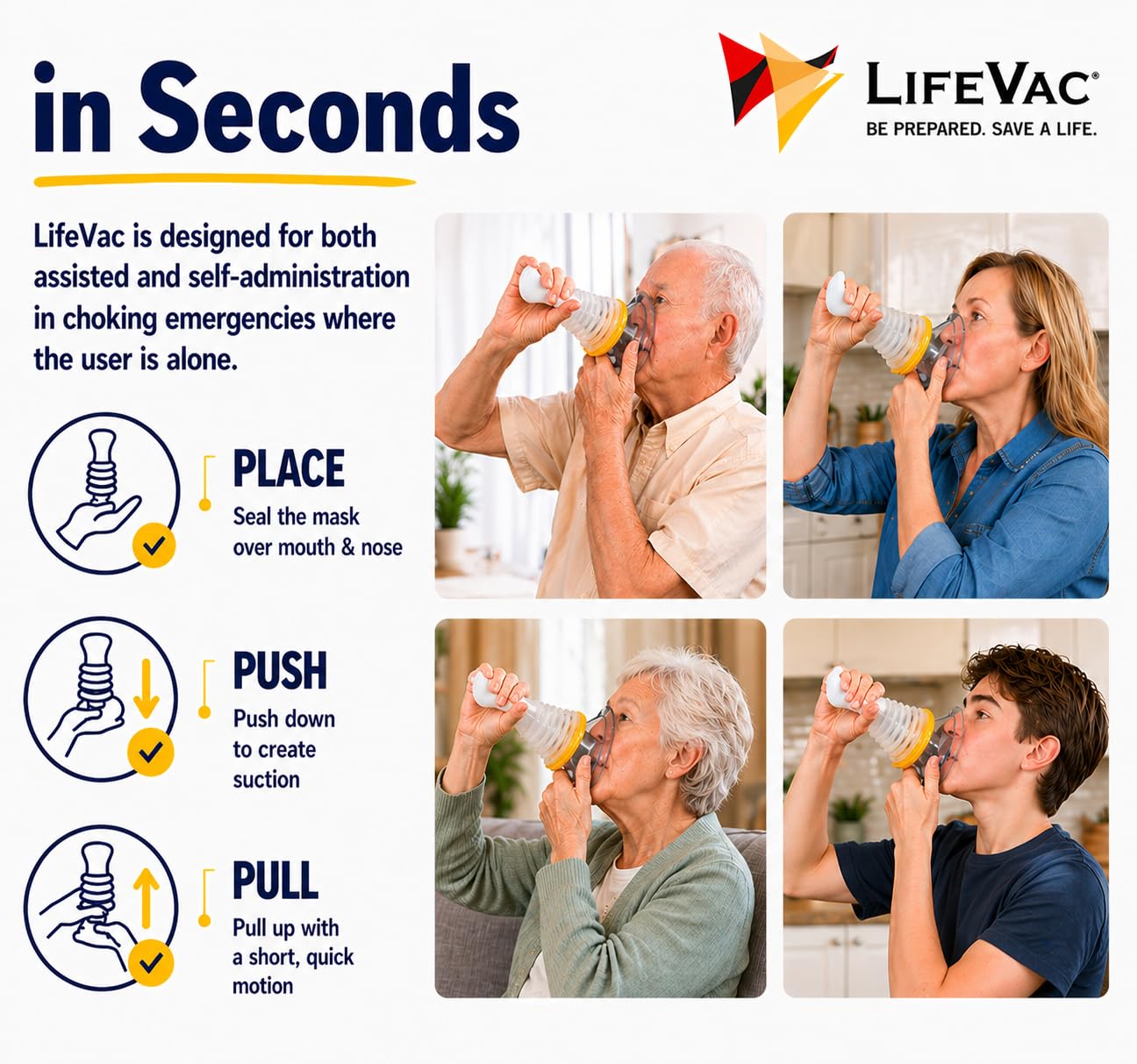 LifeVac Travel Kit (Canadian Version) - Choking Rescue Device, Portable Suction Rescue Device First Aid Kit for Kids and Adults, Portable Airway Suction Device | Anti Choking Device for Children and Adults - Available at All In One Marketplace Canada