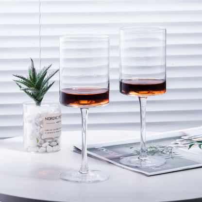 BACLIFE Wine Glasses Set of 4 - Hand Blown Wine Glass 15oz in Gift Packaging - Large White Wine Glass on Long Stem - Unique Modern Shape - for Wedding, Anniversary, Christmas 🍁 All In One Marketplace Canada