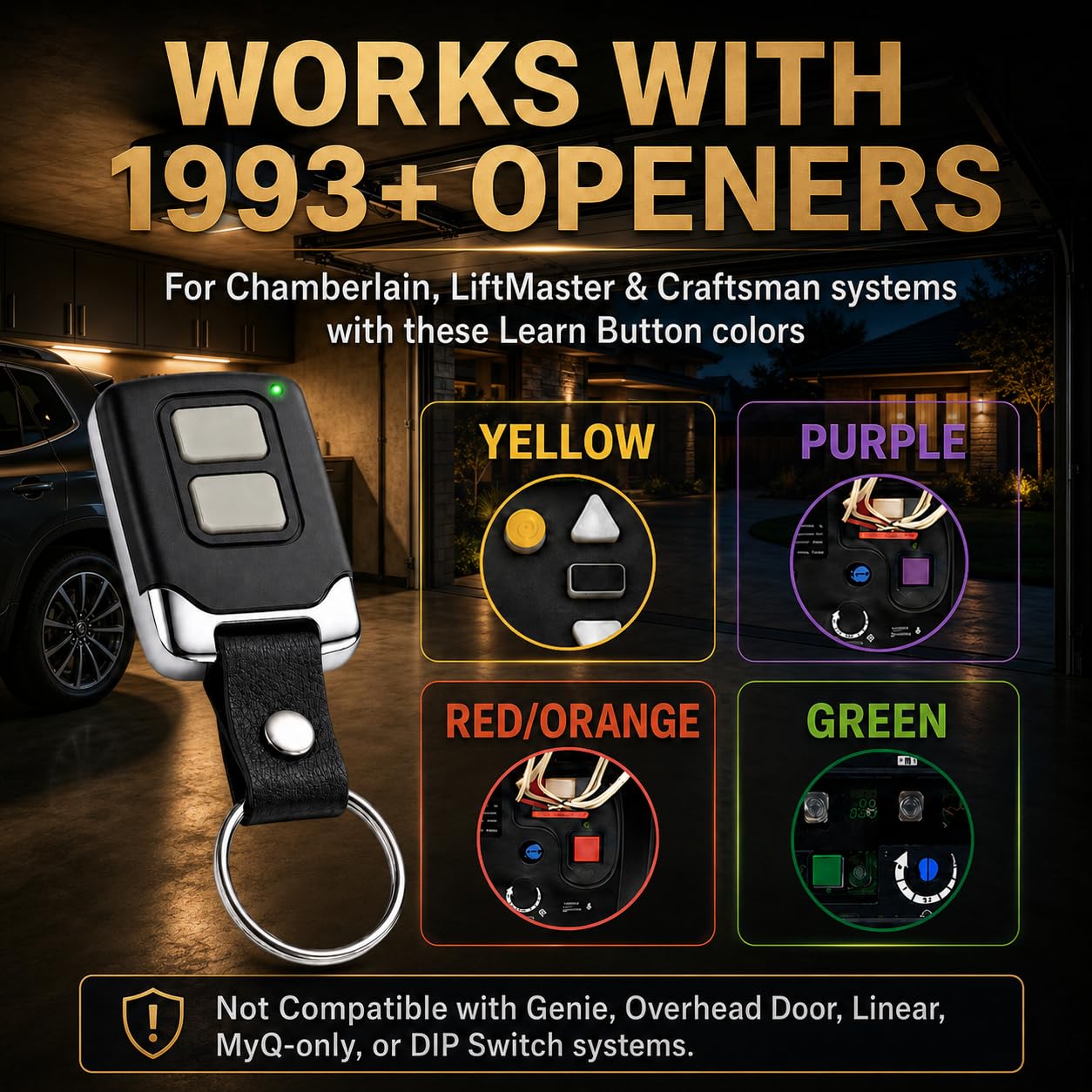 2 for Chamberlain LiftMaster Craftsman Garage Door Opener Remote 893LM 893Max 891LM 971LM 973LM 371LM 373LM Universal - Available at All In One Marketplace Canada