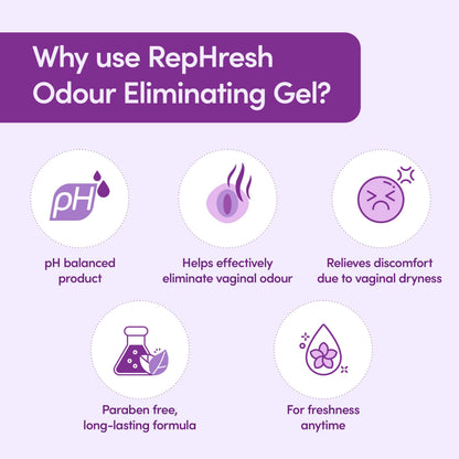 RepHresh Odour Eliminating Vaginal Deodorant Gel, 4 Applicators