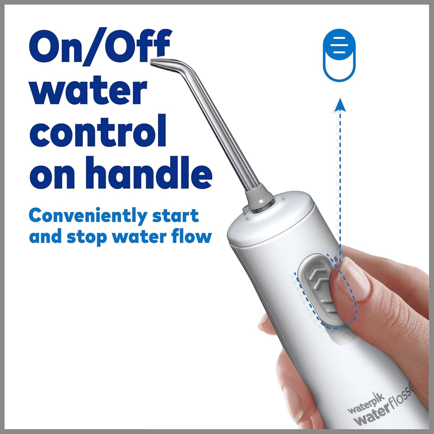 Waterpik Cordless Express Water Flosser, Battery Operated & Portable for Travel & Home, CDA Validated, Waterproof for Shower Use, White WF-02, Packaging May Vary Waterpik