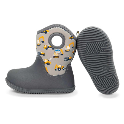 Jan & Jul Waterproof Winter Boots for Toddlers (Grey Construction, US 6) 🍁 All In One Marketplace Canada