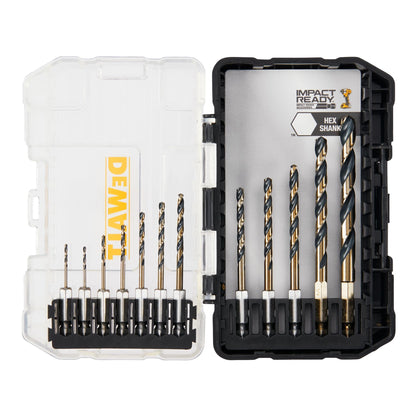 DEWALT 12 Pc Black and Gold Drill Bit Set, Premium Finish Impact Driver Bit Set for Metal, Plastic and Wood (DWAH1182) (DWAH1182) DEWALT