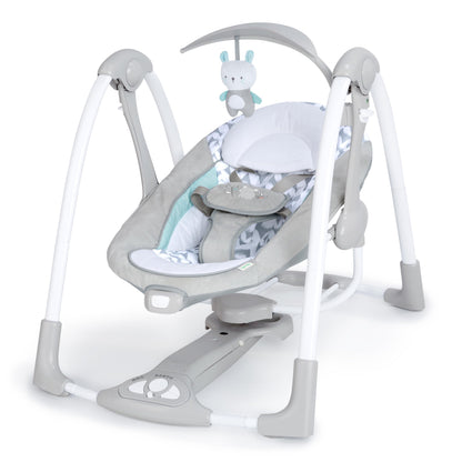 Ingenuity ConvertMe 2-in-1 Compact Portable Automatic Baby Swing & Infant Seat, Battery-Powered Vibrations, Nature Sounds, 0-9 Months 6-20 lbs (Raylan) 🍁 All In One Marketplace Canada