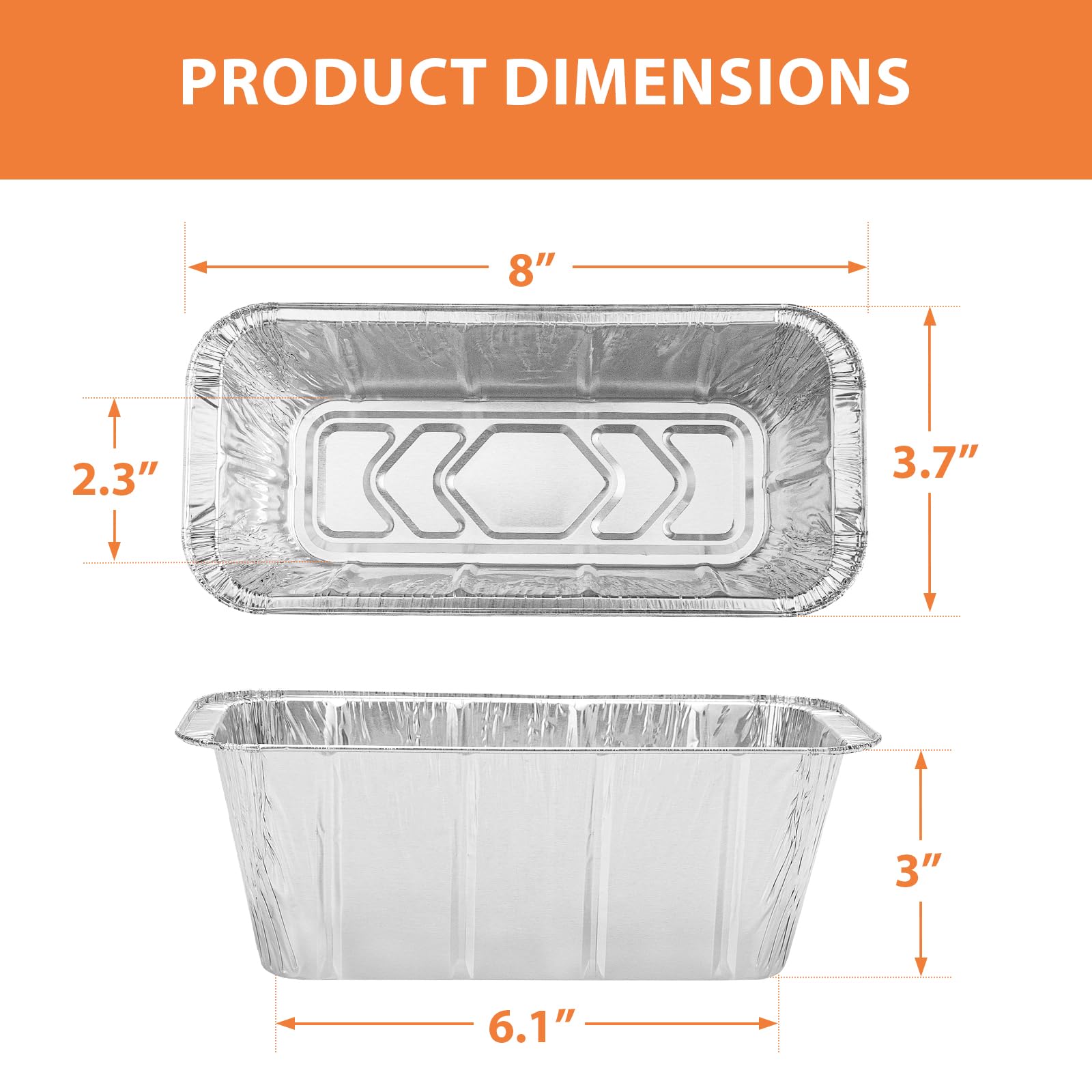 Rushare 30 Pack Drip Pan Liners for Blackstone 17"/22"/30"/28"/36" Griddle, Grease Cup Liners for Blackstone 5017, Disposable Aluminum Foil Drip Pan Liner, 8 x 3.7 Inch