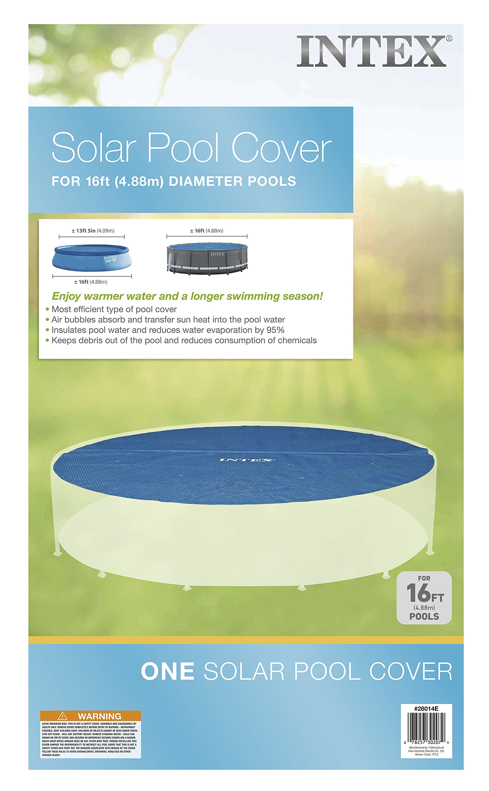 Intex Solar Cover for 16ft Diameter Easy Set and Frame Pools - Available at All In One Marketplace Canada