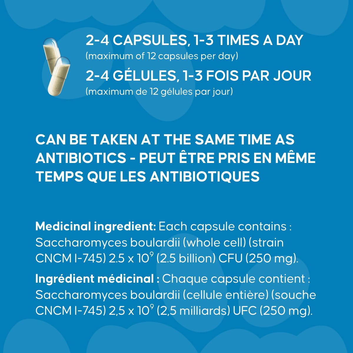 Florastor - Saccharomyces Boulardii CNCM I-745 - Daily All in One Probiotic - Gut Health & Digestive Support - Supports Immune System - The 1 Probiotic in class Worldwide - For Adults & Family (50 count (Pack of 1)) - Available at All In One Marketplace Canada