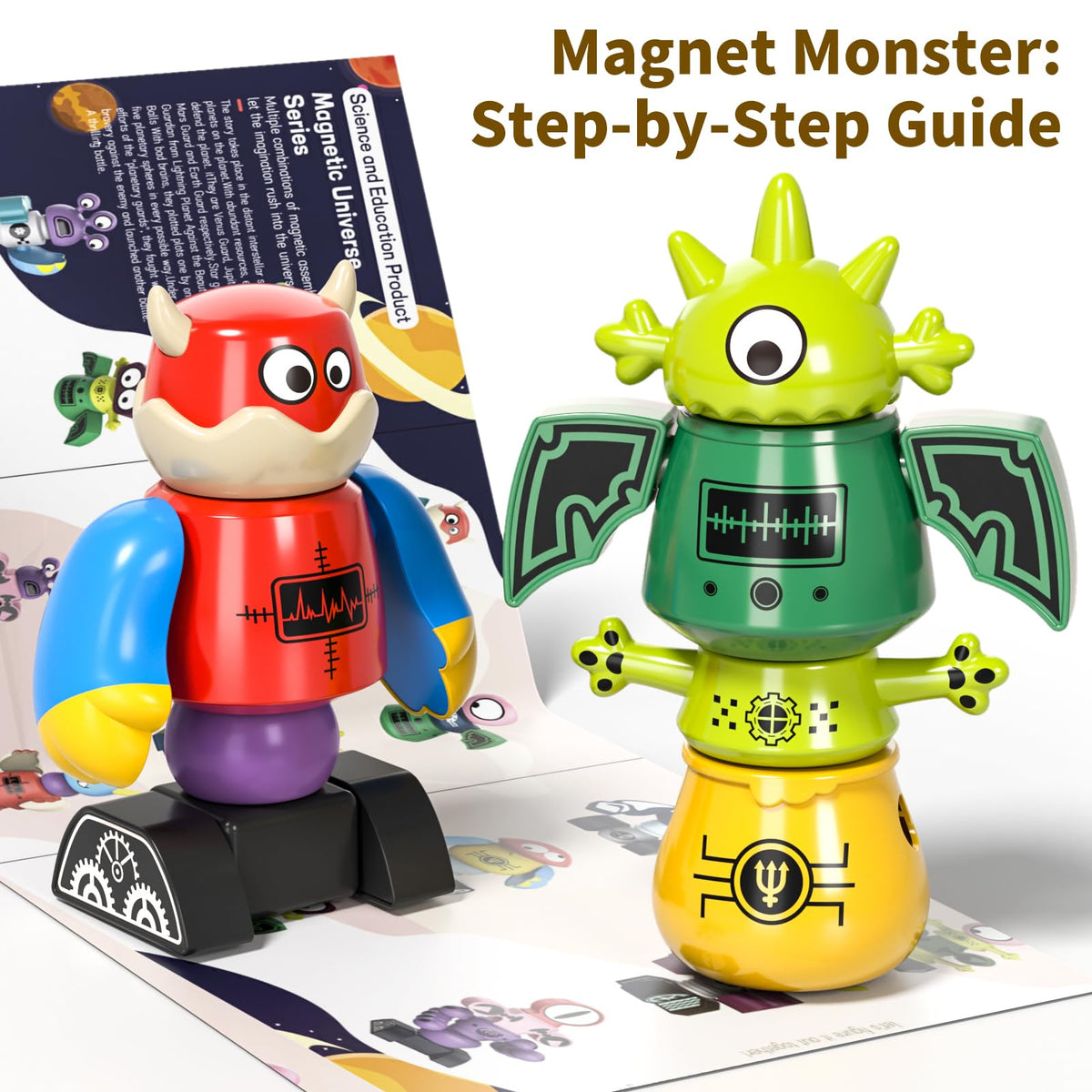 BLmukce Magnetic Robot Toy for Kids 3-5, 35 PCS STEM Educational Playset with Storage Box, DIY Stacking Monster Robots, Toddler Creative Building Toys Gift for Boys Girls (Christmas Birthday) 🍁 All In One Marketplace Canada