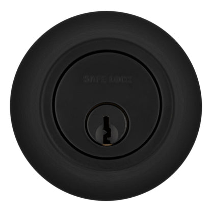 Weiser Safelock Matte Black Round Deadbolt Lock, ANSI/BHMA Grade 3 Certified Front Door Lock, Exterior Door Lock with Key, Traditional Door Locks for Entry Door 🍁 All In One Marketplace Canada