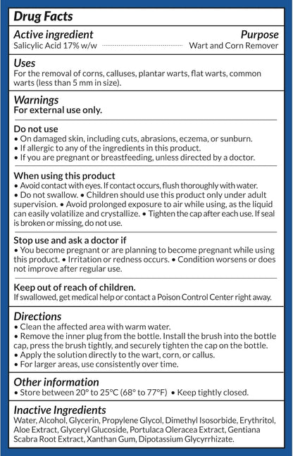 Fast-Acting Wart Corn Remover: Salicylic Acid Treatment for Feet Toe - Maximum Strength Liquid for Plantar Wart Corn Removal Men and Women - Available at All In One Marketplace Canada