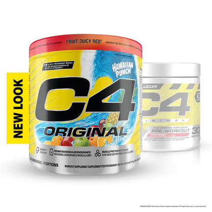 Cellucor C4 Original Pre Workout Powder - Sugar Free Preworkout Energy for Men & Women - 150mg Caffeine, Beta Alanine, Creatine - Hawaiian Punch Fruit Juicy Red, 30 Servings Cellucor