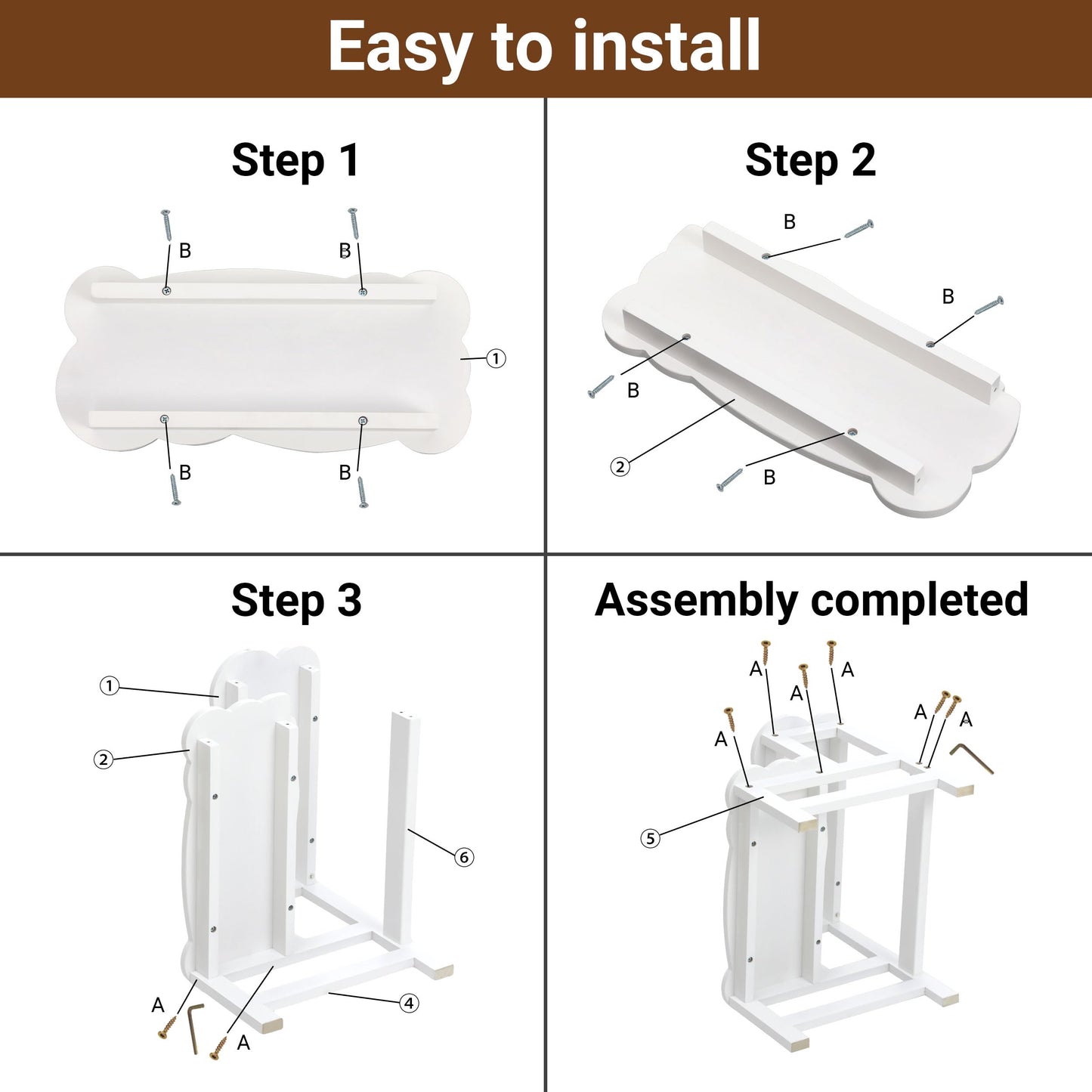 COSYLAND Bamboo Step Stool, Two Step Stools Toddler 300 lbs Capacity with Safety Non-Slip Pads, Bamboo Step Stool for Bathroom, Kitchen Dual Height Step Stools for Kids (White) 🍁 All In One Marketplace Canada