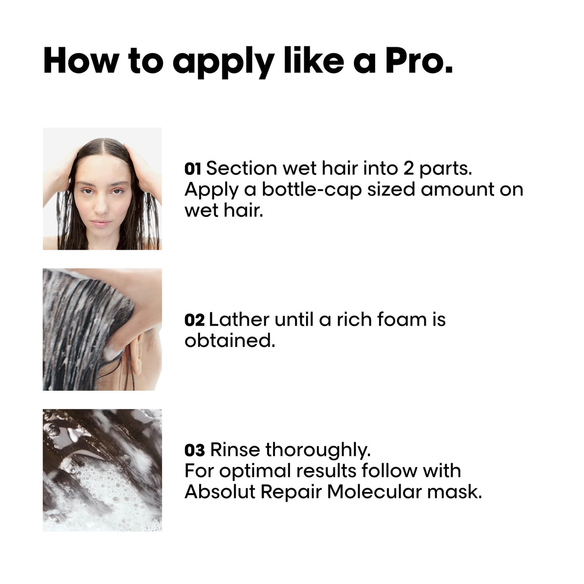 L'Oréal Professionnel Absolut Repair Molecular Shampoo, 500 mL