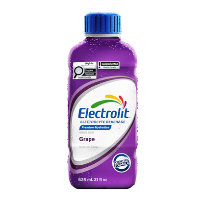 Electrolit Hydration Beverage & Recovery Drink w/Electrolytes, 625ml - Pack of 12-GRAPE 🍁 All In One Marketplace Canada