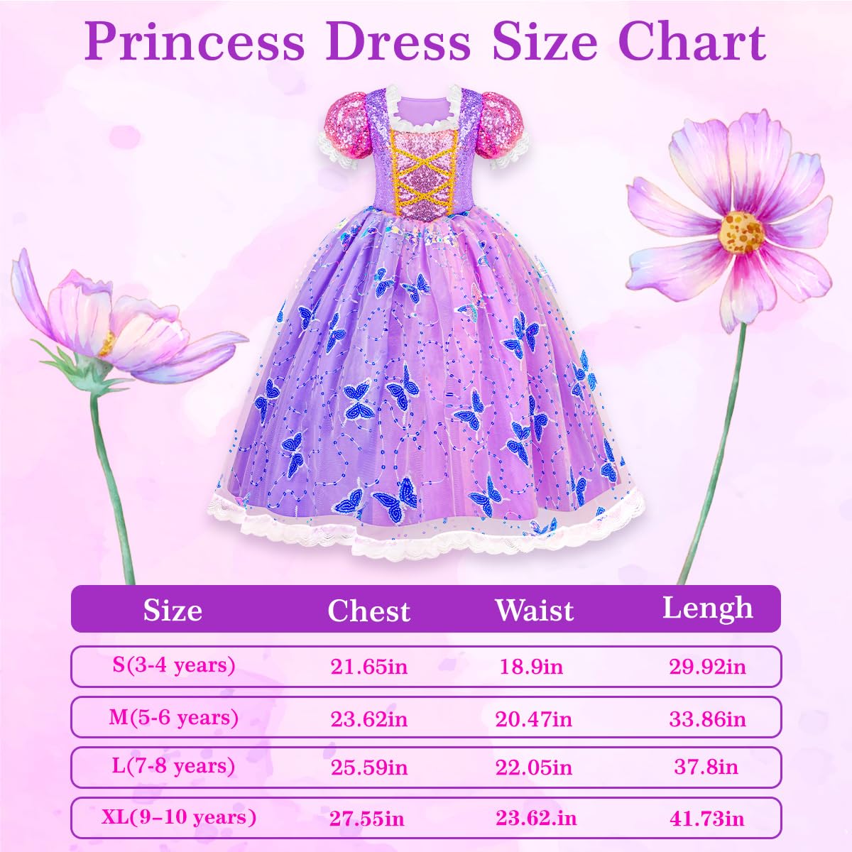 Meland Princess Dress Up for Girls 3-10, Light Up Costume for Girls Gift 🍁 All In One Marketplace Canada