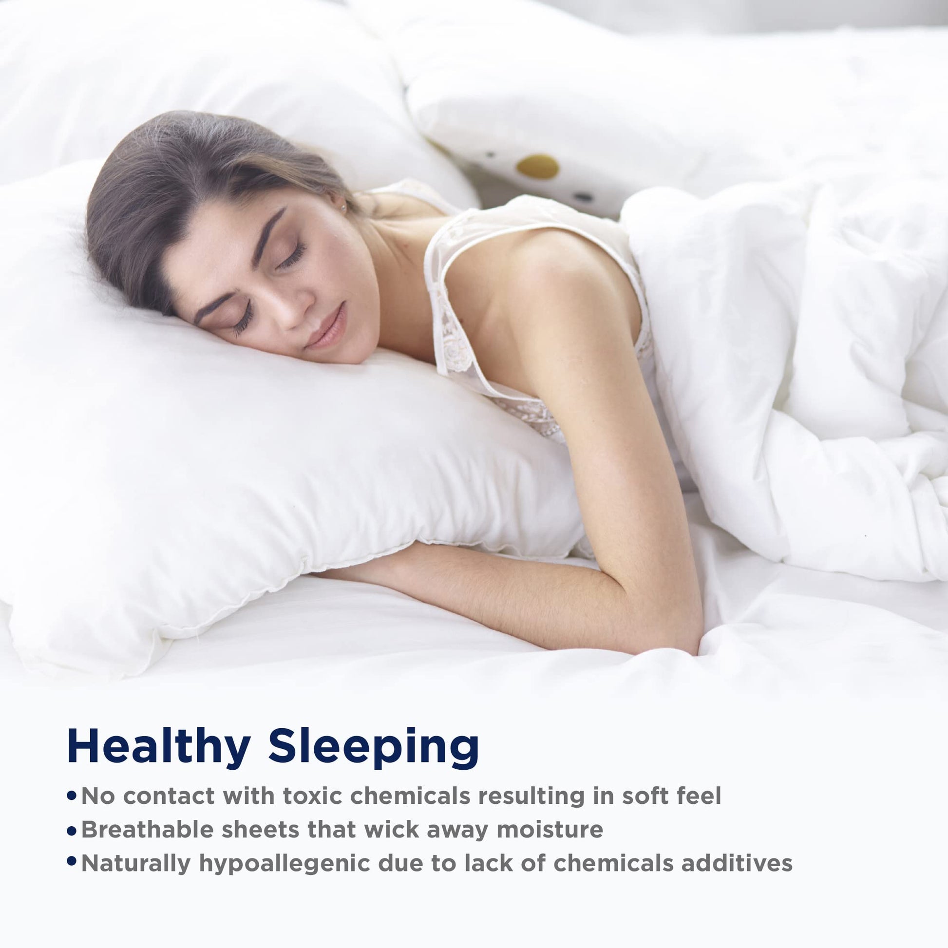 100% Egyptian Cotton Queen Sheets - 1000 Thread Count White Bed Sheets for Queen Size Bed, Long Staple Cotton Bedding Sheets, Sateen Weave, Luxury Hotel Sheets, Fits 17" Mattress