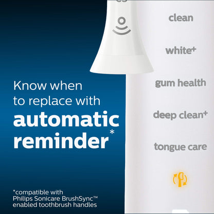 Philips Sonicare W DiamondClean Brush Heads, 2-Pack, 6 Month Supply, White
