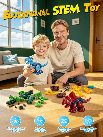 Take Apart Dinosaur Toys for Kids 3 4 5 6 7 - STEM Educational Building Toy 🍁 All In One Marketplace Canada