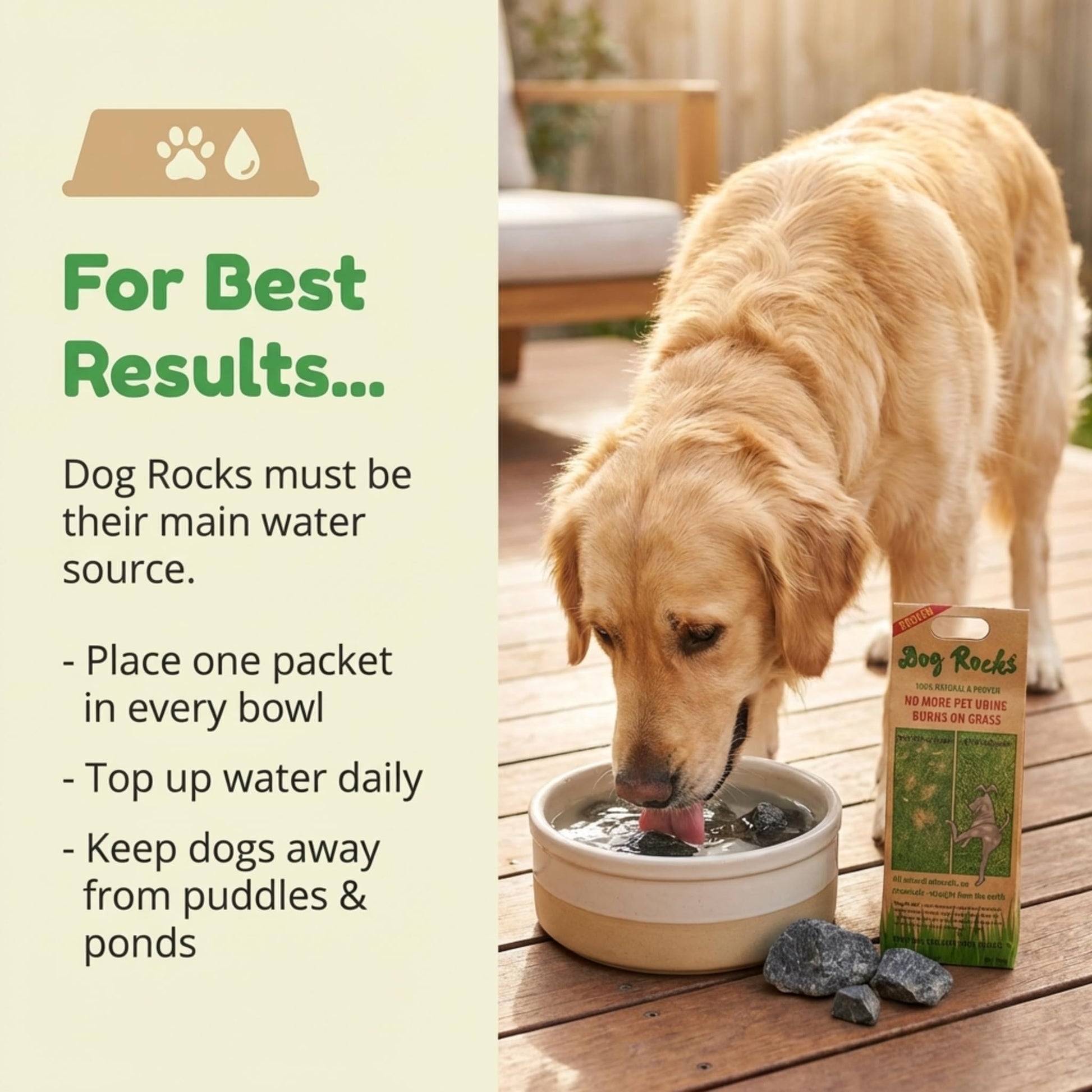 Dog Rocks Prevent Grass Burn Marks, 2 Month Supply