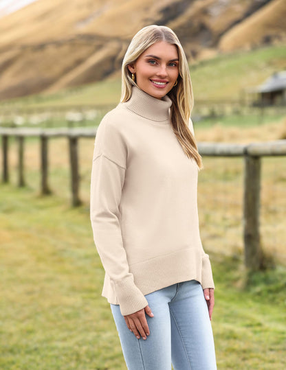 Zeagoo Women's Turtleneck Sweater 2026 Fall Winter Chunky Knitted Pullover 🍁 All In One Marketplace Canada