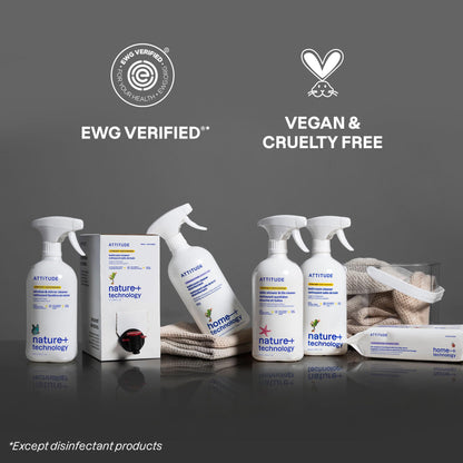 ATTITUDE Bathroom Cleaner Refill, EWG Verified, Plant-Based & Vegan, Safe for Bathroom Surfaces, Tiles, Tubs, Shower Walls, and Grout, Made in Canada, Citrus Zest Scent, 4 Liters 🍁 All In One Marketplace Canada