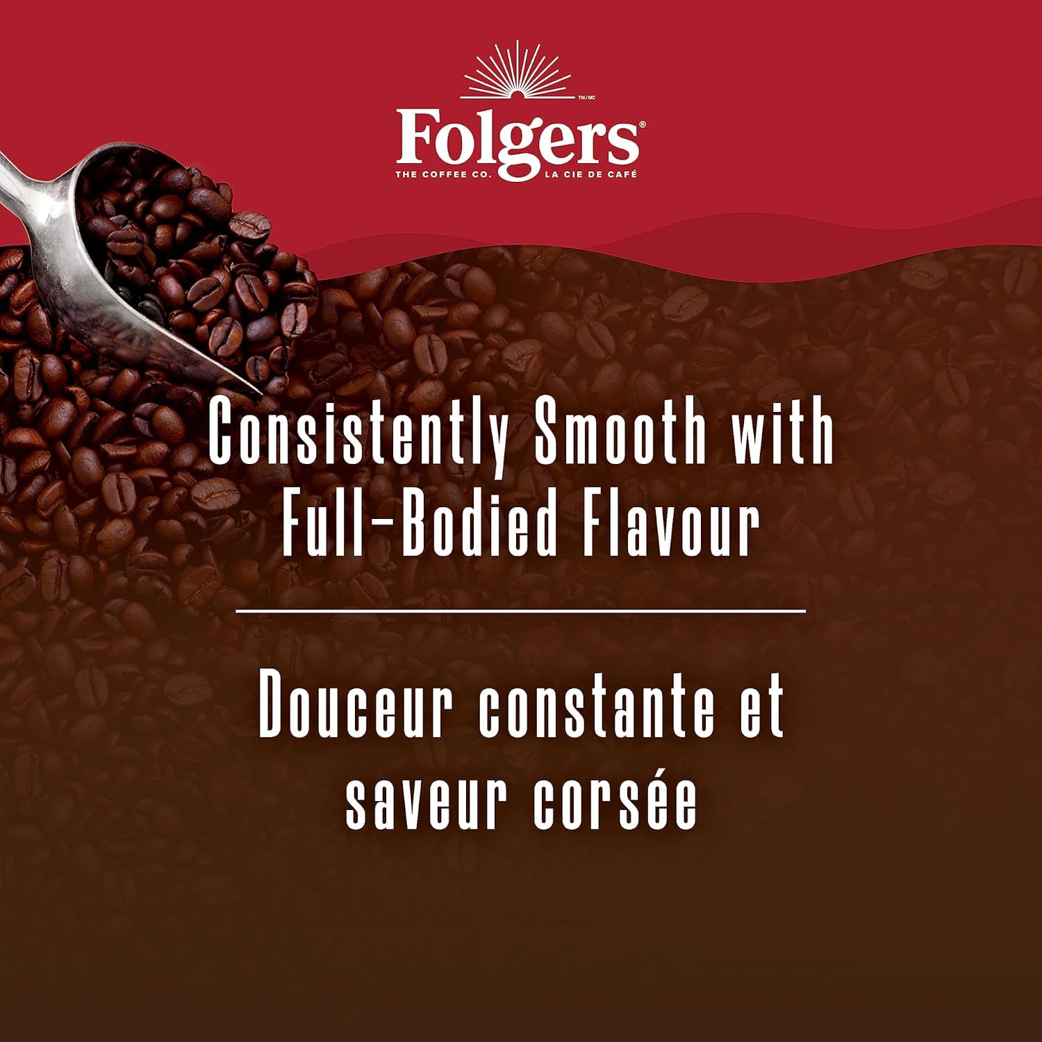 Folgers Classic Roast Medium Roast Ground Coffee, 816 g Multi-Pack (6 Canisters)