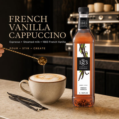 Maison Routin 1883 French Vanilla Syrup, Pet Bottle 1000 Milliliter