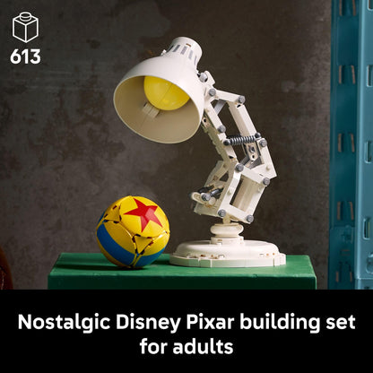 LEGO Ideas Disney Pixar Luxo Jr. - Room Decor and Building Set for Adults - Office and Desk Decor for Women and Men, Ages 18+ - Brick-Built Lamp DIY Kit - Collectible Gift Idea for Movie Fans - 21357 LEGO